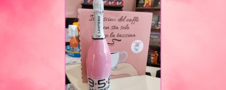Pink! | 100 cialde di Caff Passion miscela Rosa e Bottiglia di Ros Dolce Santero 958 da 75cl